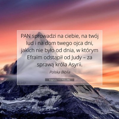 Izajasza 7:17 POLUBG Obraz Wersetu Biblijnego