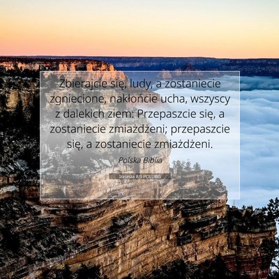 Izajasza 8:9 POLUBG Obraz Wersetu Biblijnego