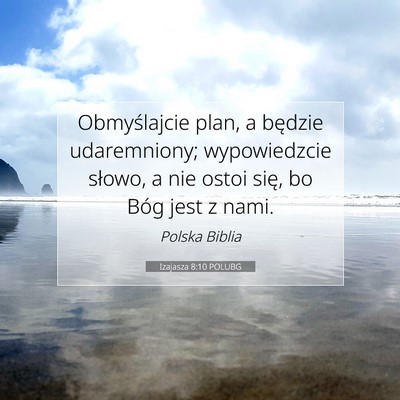 Izajasza 8:10 POLUBG Obraz Wersetu Biblijnego