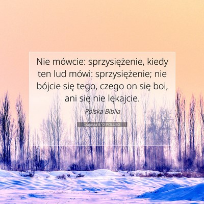 Izajasza 8:12 POLUBG Obraz Wersetu Biblijnego