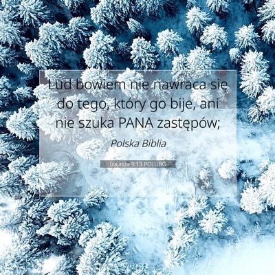 Izajasza 9:13 POLUBG Obraz Wersetu Biblijnego