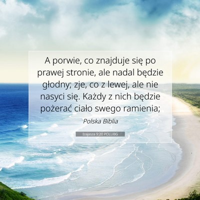 Izajasza 9:20 POLUBG Obraz Wersetu Biblijnego