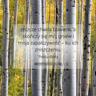 Izajasza 10:25 POLUBG Obraz Wersetu Biblijnego
