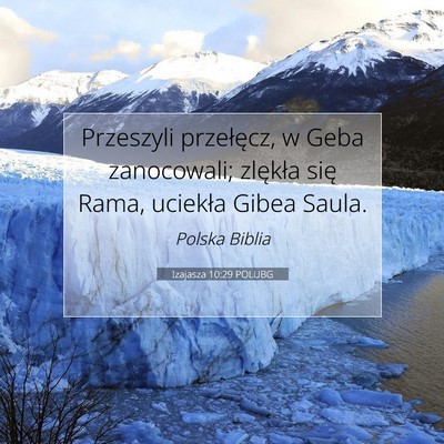 Izajasza 10:29 POLUBG Obraz Wersetu Biblijnego