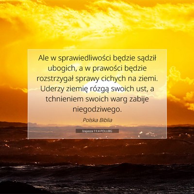 Izajasza 11:4 POLUBG Obraz Wersetu Biblijnego