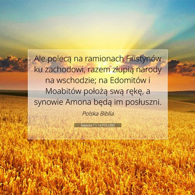 Izajasza 11:14 POLUBG Obraz Wersetu Biblijnego