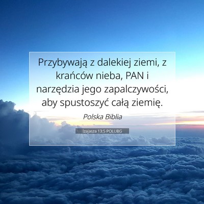 Izajasza 13:5 POLUBG Obraz Wersetu Biblijnego