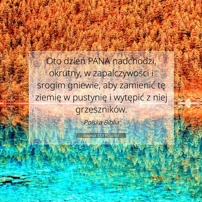 Izajasza 13:9 POLUBG Obraz Wersetu Biblijnego