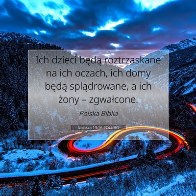 Izajasza 13:16 POLUBG Obraz Wersetu Biblijnego
