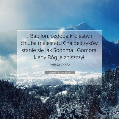 Izajasza 13:19 POLUBG Obraz Wersetu Biblijnego