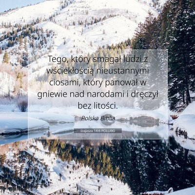 Izajasza 14:6 POLUBG Obraz Wersetu Biblijnego