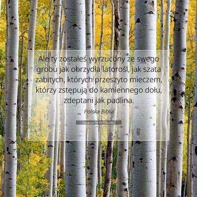 Izajasza 14:19 POLUBG Obraz Wersetu Biblijnego