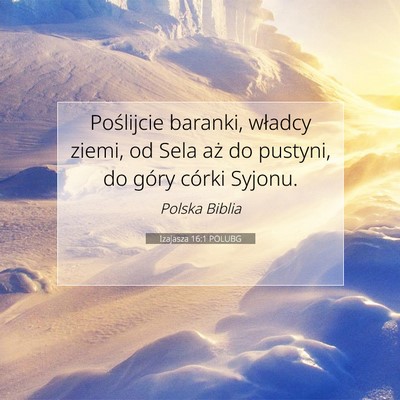 Izajasza 16:1 POLUBG Obraz Wersetu Biblijnego