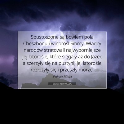 Izajasza 16:8 POLUBG Obraz Wersetu Biblijnego