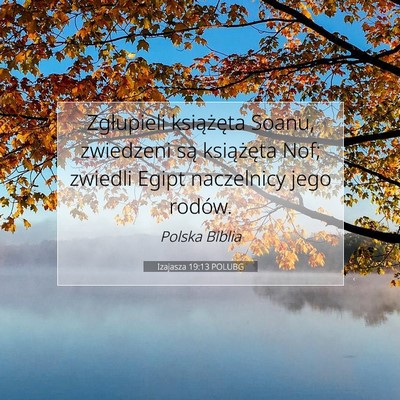 Izajasza 19:13 POLUBG Obraz Wersetu Biblijnego