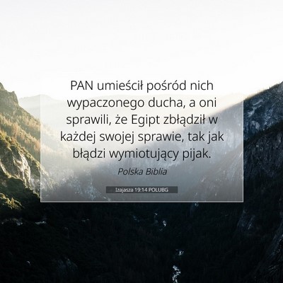 Izajasza 19:14 POLUBG Obraz Wersetu Biblijnego
