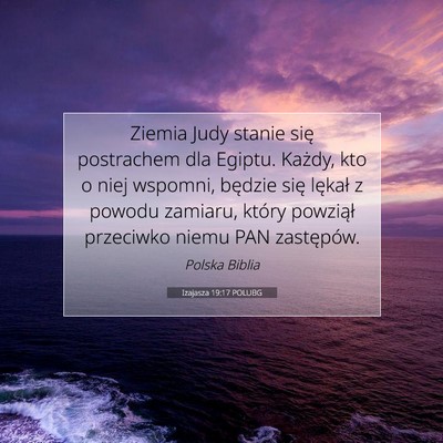 Izajasza 19:17 POLUBG Obraz Wersetu Biblijnego