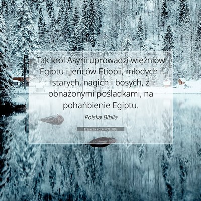 Izajasza 20:4 POLUBG Obraz Wersetu Biblijnego