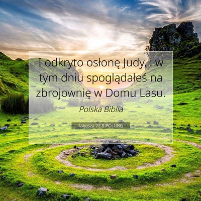 Izajasza 22:8 POLUBG Obraz Wersetu Biblijnego