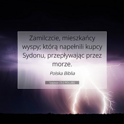 Izajasza 23:2 POLUBG Obraz Wersetu Biblijnego