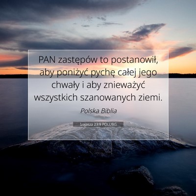Izajasza 23:9 POLUBG Obraz Wersetu Biblijnego