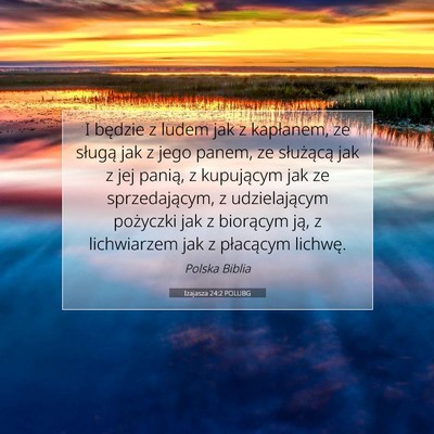 Izajasza 24:2 POLUBG Obraz Wersetu Biblijnego