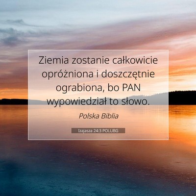 Izajasza 24:3 POLUBG Obraz Wersetu Biblijnego