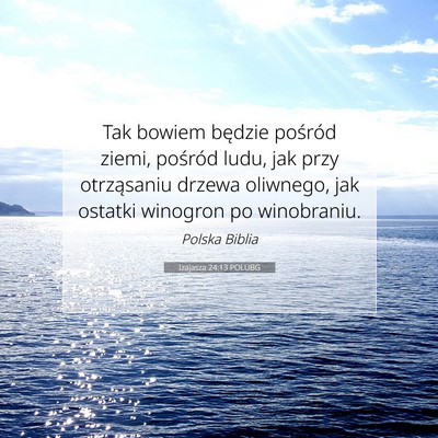 Izajasza 24:13 POLUBG Obraz Wersetu Biblijnego