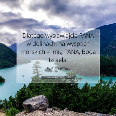 Izajasza 24:15 POLUBG Obraz Wersetu Biblijnego