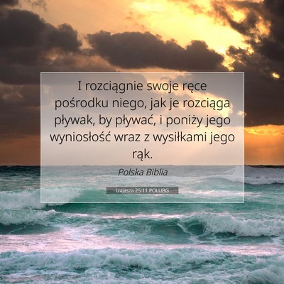 Izajasza 25:11 POLUBG Obraz Wersetu Biblijnego