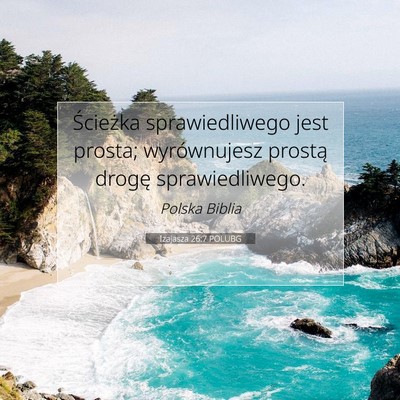Izajasza 26:7 POLUBG Obraz Wersetu Biblijnego