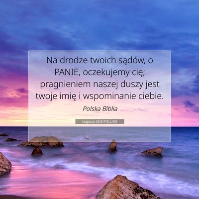 Izajasza 26:8 POLUBG Obraz Wersetu Biblijnego