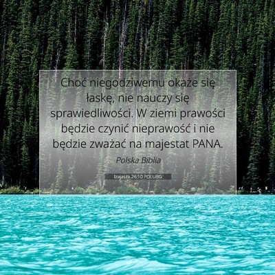 Izajasza 26:10 POLUBG Obraz Wersetu Biblijnego