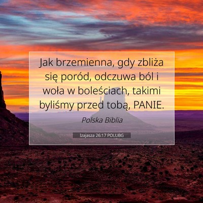 Izajasza 26:17 POLUBG Obraz Wersetu Biblijnego
