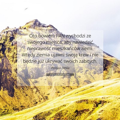 Izajasza 26:21 POLUBG Obraz Wersetu Biblijnego