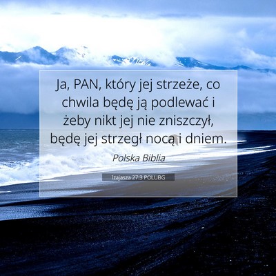 Izajasza 27:3 POLUBG Obraz Wersetu Biblijnego