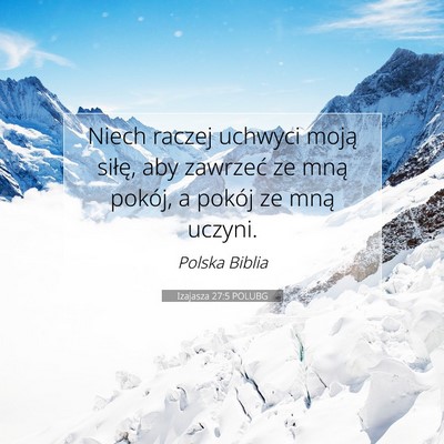 Izajasza 27:5 POLUBG Obraz Wersetu Biblijnego