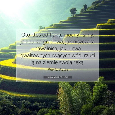Izajasza 28:2 POLUBG Obraz Wersetu Biblijnego
