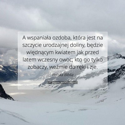 Izajasza 28:4 POLUBG Obraz Wersetu Biblijnego
