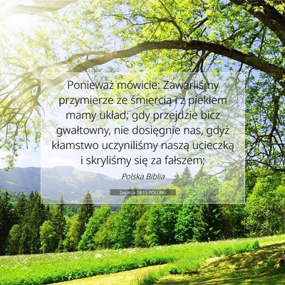 Izajasza 28:15 POLUBG Obraz Wersetu Biblijnego