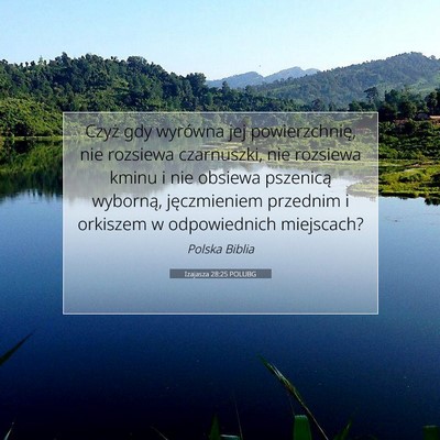 Izajasza 28:25 Werset Biblijny Wyjaśniony