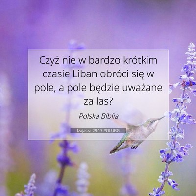 Izajasza 29:17 POLUBG Obraz Wersetu Biblijnego
