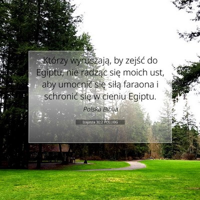 Izajasza 30:2 POLUBG Obraz Wersetu Biblijnego