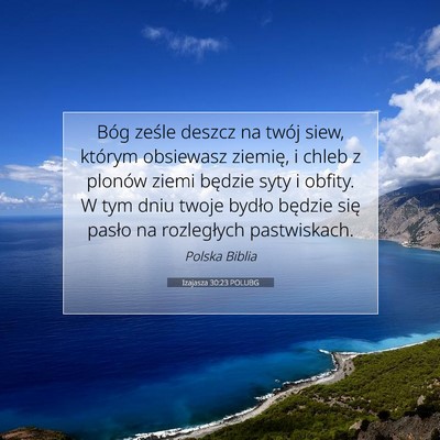 Izajasza 30:23 POLUBG Obraz Wersetu Biblijnego