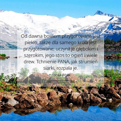 Izajasza 30:33 POLUBG Obraz Wersetu Biblijnego
