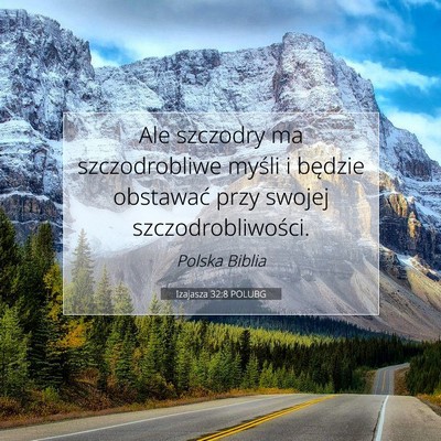 Izajasza 32:8 POLUBG Obraz Wersetu Biblijnego