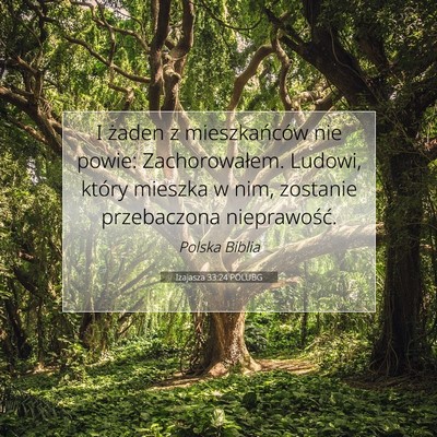Izajasza 33:24 POLUBG Obraz Wersetu Biblijnego