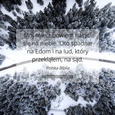 Izajasza 34:5 POLUBG Obraz Wersetu Biblijnego