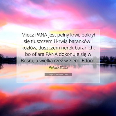 Izajasza 34:6 POLUBG Obraz Wersetu Biblijnego