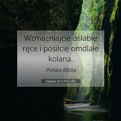 Izajasza 35:3 POLUBG Obraz Wersetu Biblijnego
